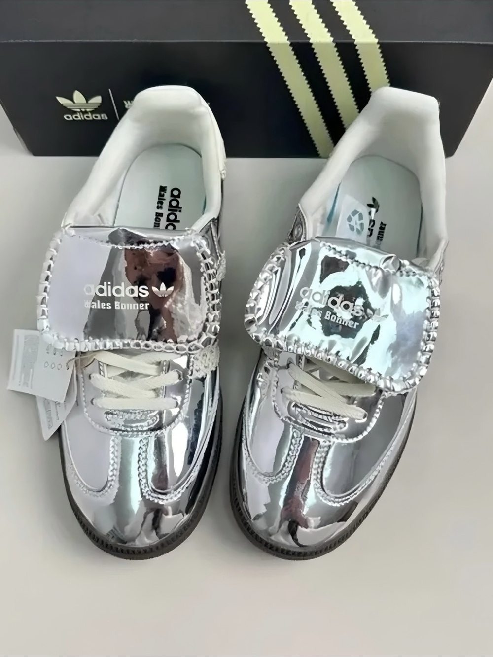 Adidas Samba x Wales Bonner Low Silver Metallic Sneakers